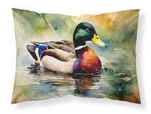 Load image into Gallery viewer, Mallard Standard Pillowcase – Artistic Decorative Front, White Back