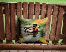 Load image into Gallery viewer, Mallard Throw Pillow - 14x14 Decorative Pillow – Art for Your Home &amp; Patio