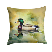 Load image into Gallery viewer, Mallard Throw Pillow - 14x14 Decorative Pillow – Art for Your Home &amp; Patio