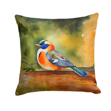 Load image into Gallery viewer, Mandarin Duck Throw Pillow - 14x14 Decorative Pillow – Art for Your Home &amp; Patio