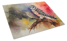 Load image into Gallery viewer, Northern Hawk Owl Glass Cutting Boards – Durable, Decorative Kitchen Art