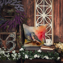 Load image into Gallery viewer, Northern Hawk Owl Throw Pillow - 14x14 Decorative Pillow – Art for Your Home &amp; Patio
