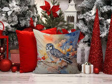 Load image into Gallery viewer, Northern Hawk Owl Throw Pillow - 14x14 Decorative Pillow – Art for Your Home &amp; Patio