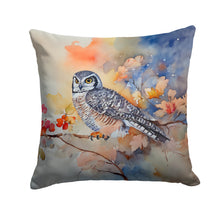 Load image into Gallery viewer, Northern Hawk Owl Throw Pillow - 14x14 Decorative Pillow – Art for Your Home &amp; Patio