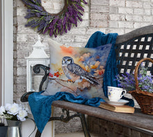 Load image into Gallery viewer, Northern Hawk Owl Throw Pillow