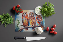 Load image into Gallery viewer, Owls Glass Cutting Boards – Durable, Decorative Kitchen Art
