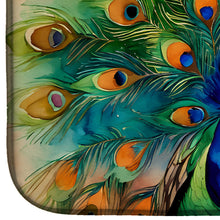 Load image into Gallery viewer, Peacock Dish Drying Mat