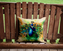 Load image into Gallery viewer, Peacock Throw Pillow - 14x14 Decorative Pillow – Art for Your Home &amp; Patio