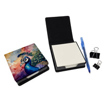 Load image into Gallery viewer, Peacock PU Leather Note Paper Holder