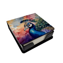 Load image into Gallery viewer, Peacock PU Leather Note Paper Holder