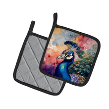 Load image into Gallery viewer, Peacock Pot Holders - Set of 2 Decorative Kitchen Helpers | Made in the USA