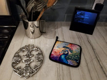 Load image into Gallery viewer, Peacock Pot Holders - Set of 2 Decorative Kitchen Helpers | Made in the USA