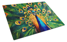 Load image into Gallery viewer, Peacock Glass Cutting Boards – Durable, Decorative Kitchen Art
