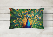 Load image into Gallery viewer, Peacock Throw Pillow