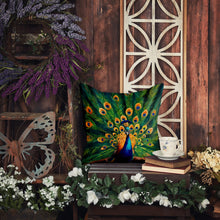 Load image into Gallery viewer, Peacock Throw Pillow - 14x14 Decorative Pillow – Art for Your Home &amp; Patio