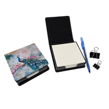 Load image into Gallery viewer, Peacock PU Leather Note Paper Holder