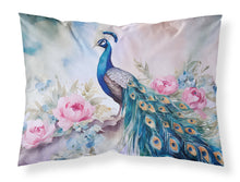 Load image into Gallery viewer, Peacock Standard Pillowcase – Artistic Decorative Front, White Back