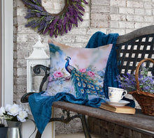 Load image into Gallery viewer, Peacock Throw Pillow