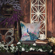 Load image into Gallery viewer, Peacock Throw Pillow