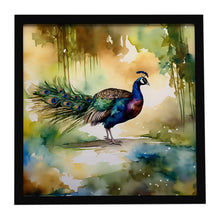 Load image into Gallery viewer, Peacock Framed Metal Print