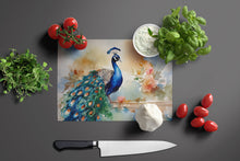 Load image into Gallery viewer, Peacock Glass Cutting Boards – Durable, Decorative Kitchen Art