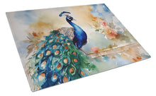 Load image into Gallery viewer, Peacock Glass Cutting Boards – Durable, Decorative Kitchen Art