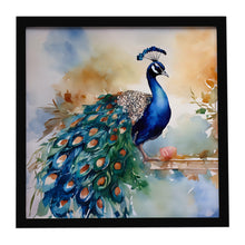 Load image into Gallery viewer, Peacock Framed Metal Print