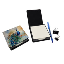 Load image into Gallery viewer, Peacock PU Leather Note Paper Holder