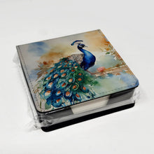 Load image into Gallery viewer, Peacock PU Leather Note Paper Holder