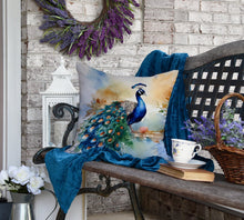 Load image into Gallery viewer, Peacock Throw Pillow