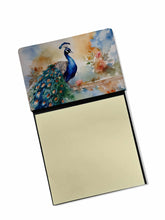 Load image into Gallery viewer, Peacock Sticky Note Holder- Refiilable Desk Accessory Note Pad