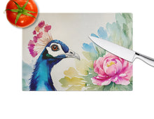 Load image into Gallery viewer, Peacock Glass Cutting Boards – Durable, Decorative Kitchen Art