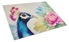 Load image into Gallery viewer, Peacock Glass Cutting Boards – Durable, Decorative Kitchen Art