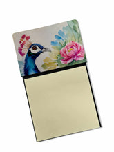 Load image into Gallery viewer, Peacock Sticky Note Holder- Refiilable Desk Accessory Note Pad