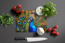 Load image into Gallery viewer, Peacock Glass Cutting Boards – Durable, Decorative Kitchen Art
