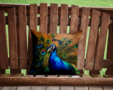 Load image into Gallery viewer, Peacock Throw Pillow - 14x14 Decorative Pillow – Art for Your Home &amp; Patio