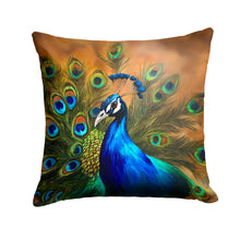 Load image into Gallery viewer, Peacock Throw Pillow - 14x14 Decorative Pillow – Art for Your Home &amp; Patio