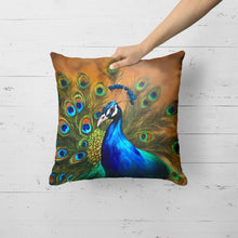 Load image into Gallery viewer, Peacock Throw Pillow