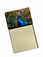 Load image into Gallery viewer, Peacock Sticky Note Holder- Refiilable Desk Accessory Note Pad