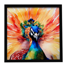 Load image into Gallery viewer, Peacock Framed Metal Print