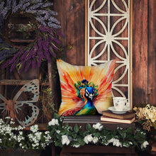 Load image into Gallery viewer, Peacock Throw Pillow