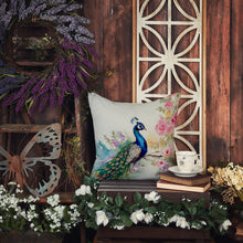 Load image into Gallery viewer, Peacock Throw Pillow