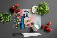 Load image into Gallery viewer, Peacock Glass Cutting Boards – Durable, Decorative Kitchen Art