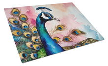 Load image into Gallery viewer, Peacock Glass Cutting Boards – Durable, Decorative Kitchen Art