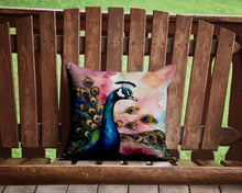 Load image into Gallery viewer, Peacock Throw Pillow - 14x14 Decorative Pillow – Art for Your Home &amp; Patio