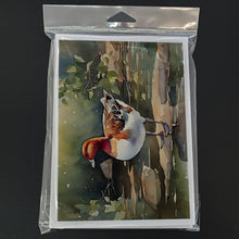 Load image into Gallery viewer, Redhead Duck Greeting Cards - Blank Note Cards – 8-Pack of Artist-Designed Cards with Envelopes