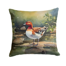 Load image into Gallery viewer, Redhead Duck Throw Pillow - 14x14 Decorative Pillow – Art for Your Home &amp; Patio