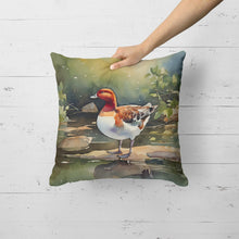 Load image into Gallery viewer, Redhead Duck Throw Pillow