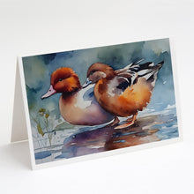 Load image into Gallery viewer, Redhead Duck Greeting Cards - Blank Note Cards – 8-Pack of Artist-Designed Cards with Envelopes