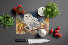 Load image into Gallery viewer, Snowy Owl Glass Cutting Boards – Durable, Decorative Kitchen Art
